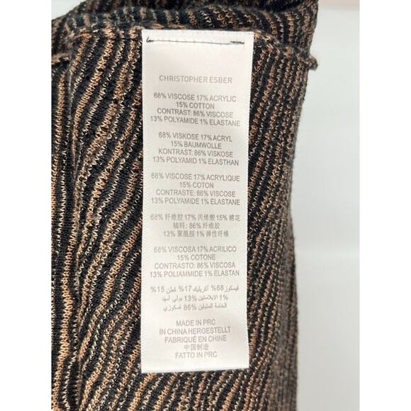 CHRISTOPHER ESBER Sz 12 AUS 8 US Palais Knitted Maxi Skirt Brown Black - Picture 4 of 11